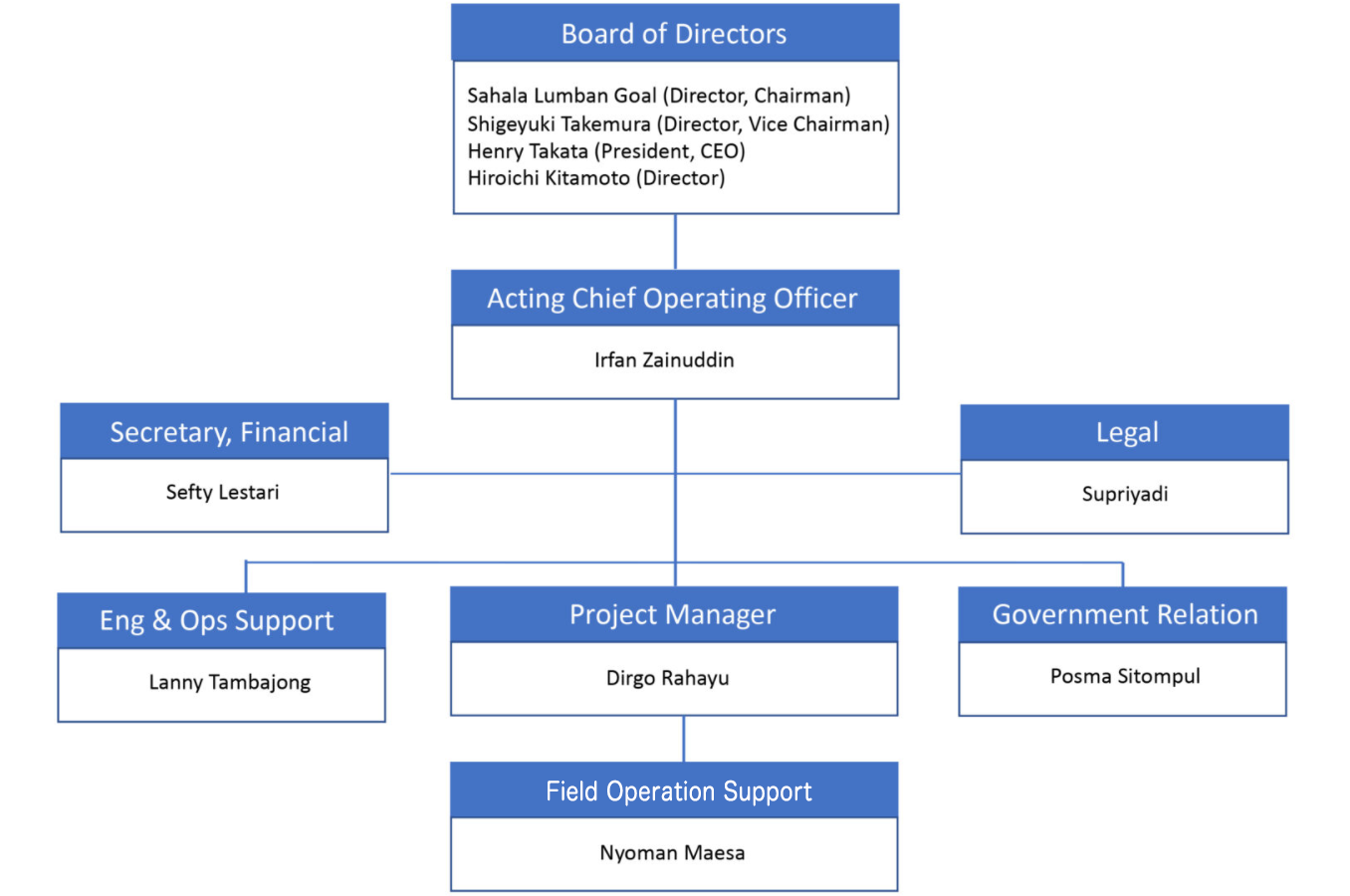 Company Structure | Bali Energy Limited